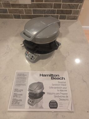 Hamilton Beach Black Breakfast Sandwich Maker